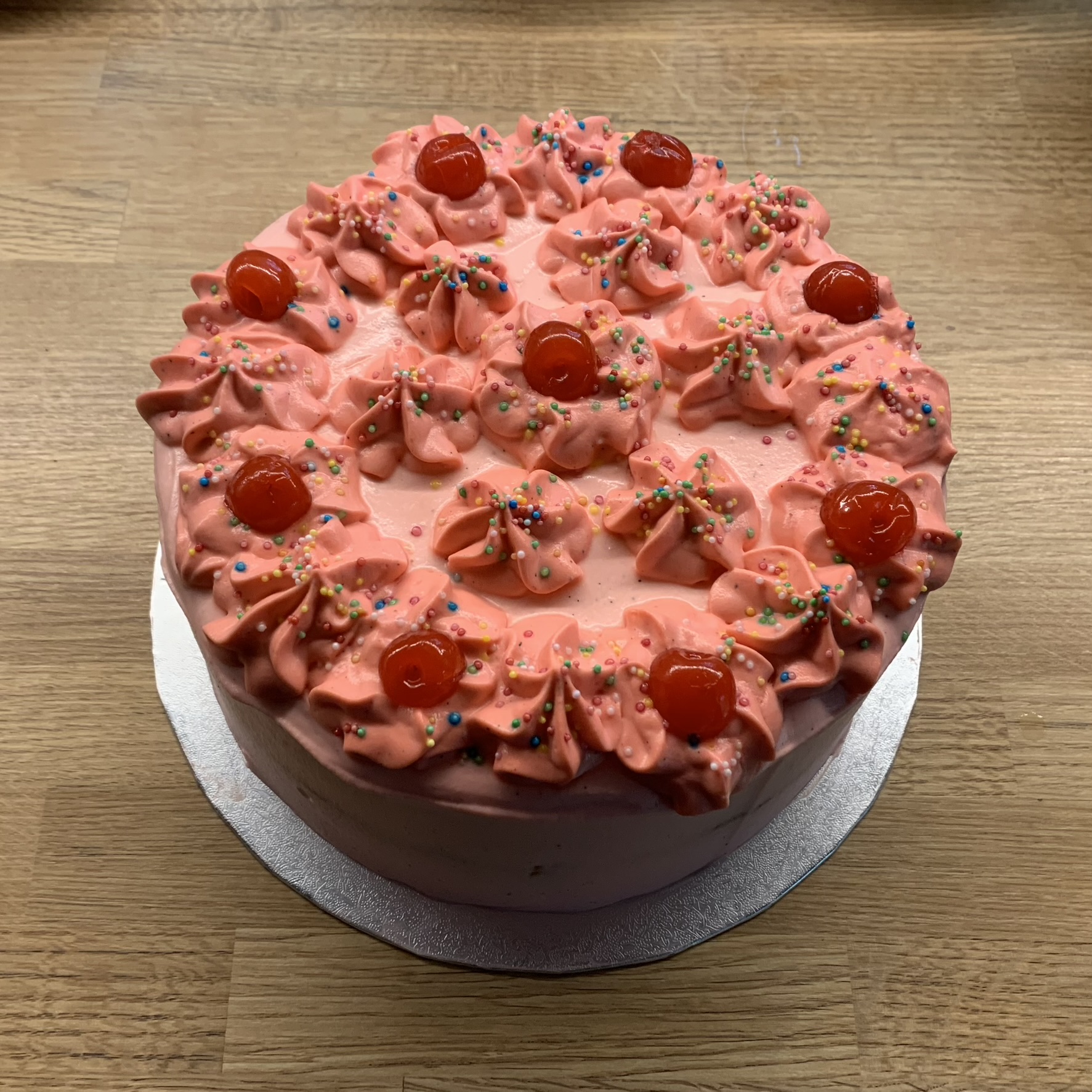 Red birthday cake