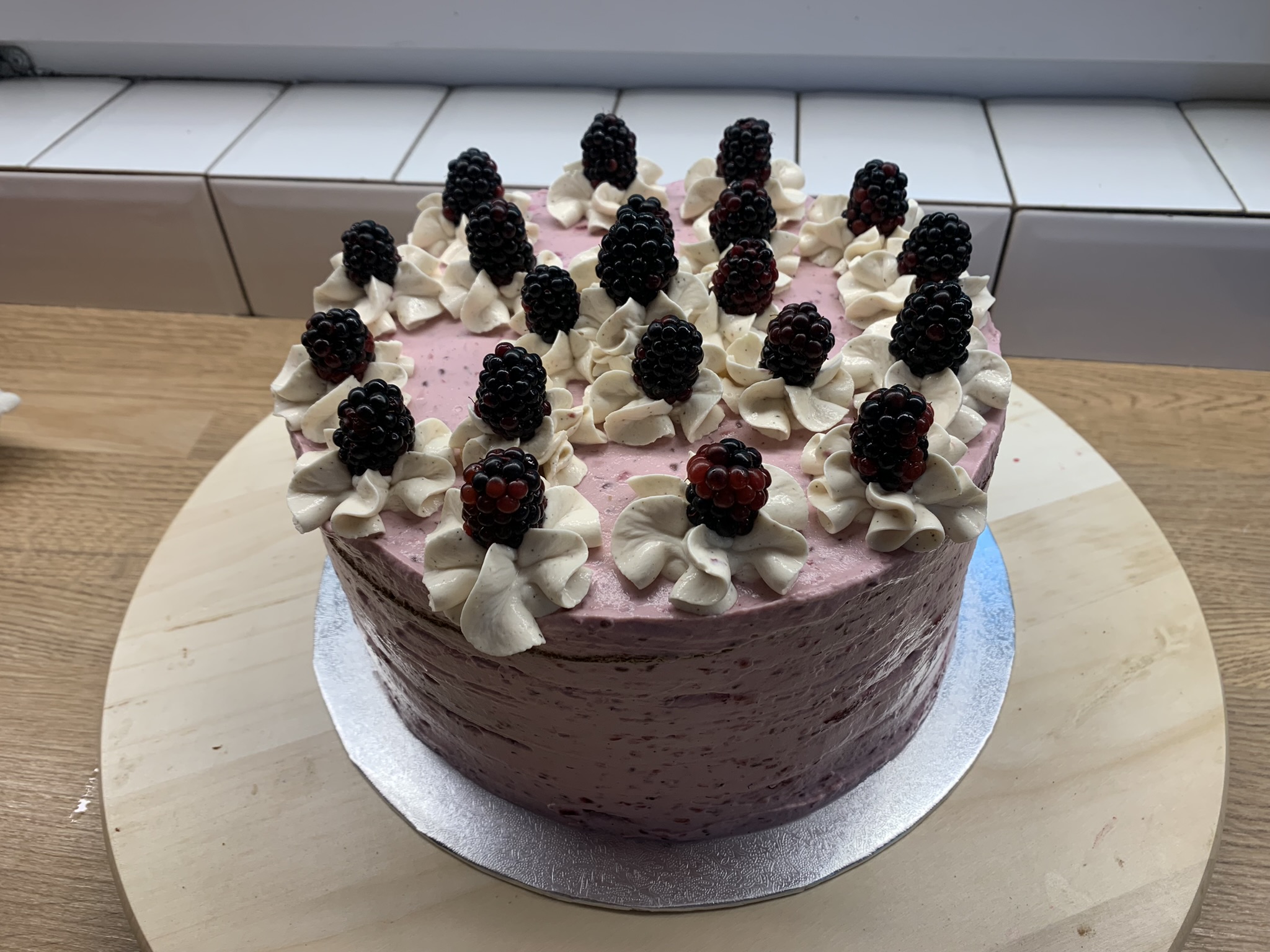 Blackberry birthday cake
