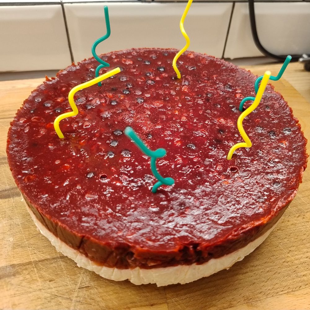 Birthday cheesecake
