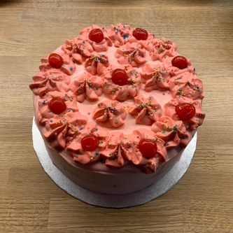 Red birthday cake