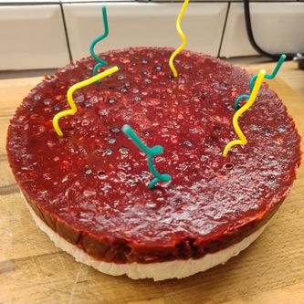 Birthday cheesecake