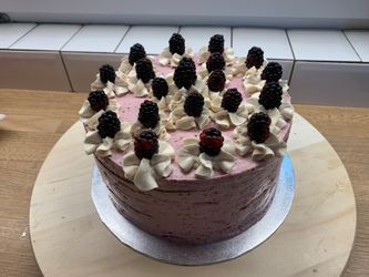 Blackberry birthday cake